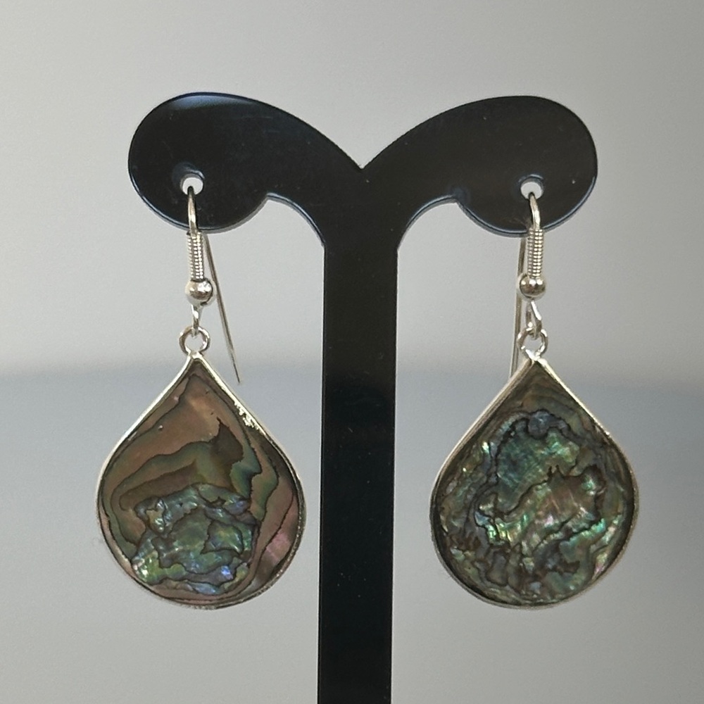 925 sterling silver shell Earrings in Silver Setting